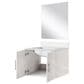 Lexora Home Geneva 24" Single Bathroom Vanity in Navy Blue with 2 cm White Quartz Top, Rectangular Sink and 18" Mirror, , large