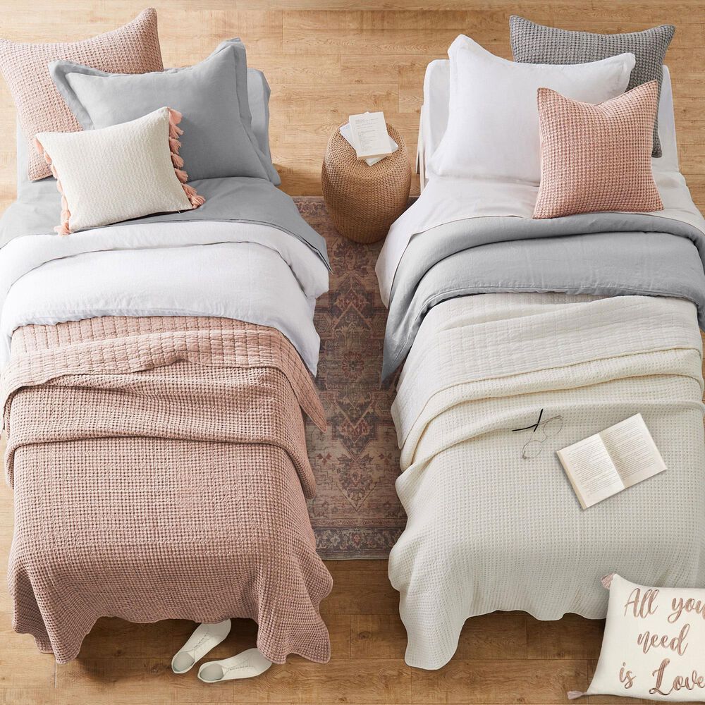 Levtex Mills Waffle 3-Piece Full/Queen Quilt Set in Blush, , large