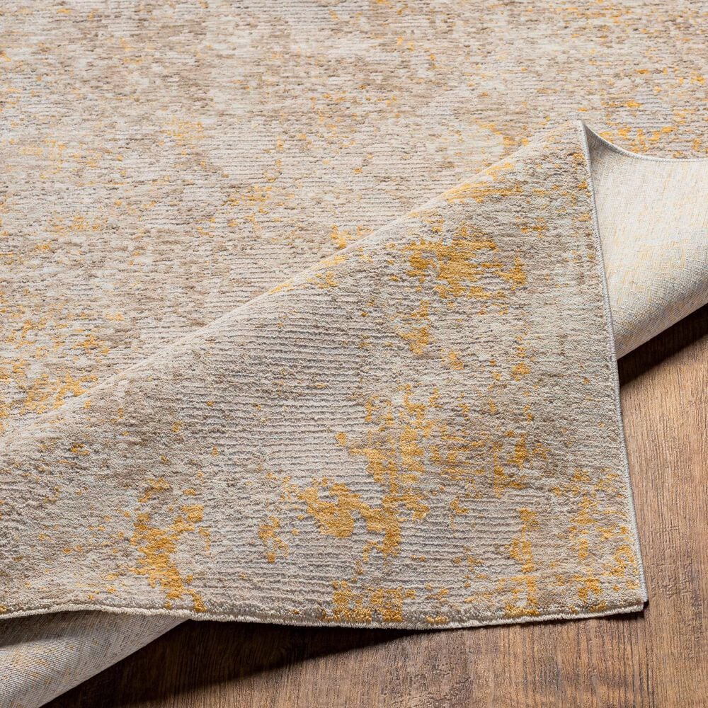 Surya Reina Light Gray, Light Brown, Medium Gray, Mustard and Tan 6&#39;7&quot; x 9&#39;6&quot; Area Rug, , large