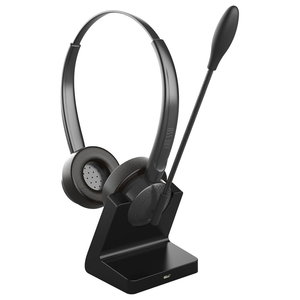 Adesso Stereo Bluetooth Headset with Microphone and Charging Dock in Black, , large