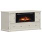 Richlands Furniture Soren Fireplace Dream Console with Queen Convertible Bed in Whitewash, , large