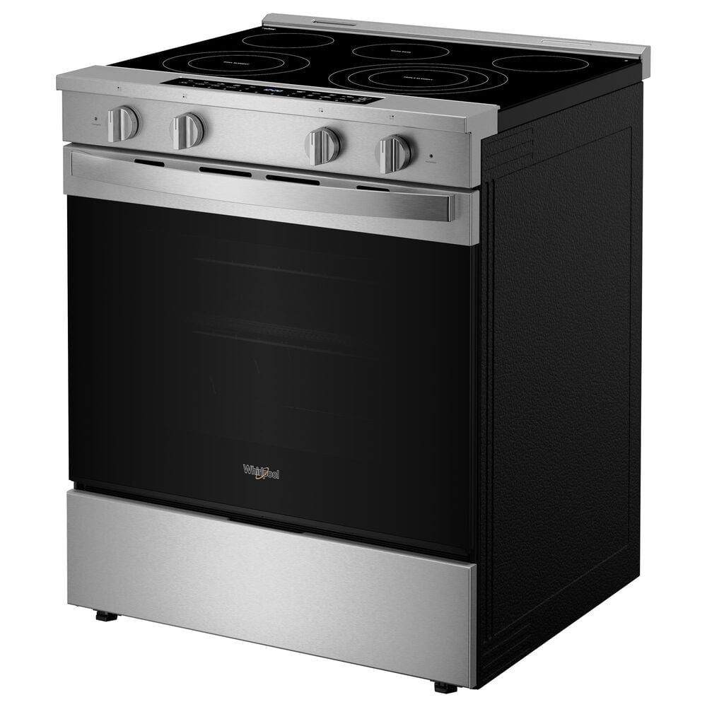 Whirlpool 2-Piece Kitchen Package with 5.3 Cu. Ft. Slide-in Electric Range and Over-the-Range Microwave in Fingerprint Resistant Stainless Steel, , large