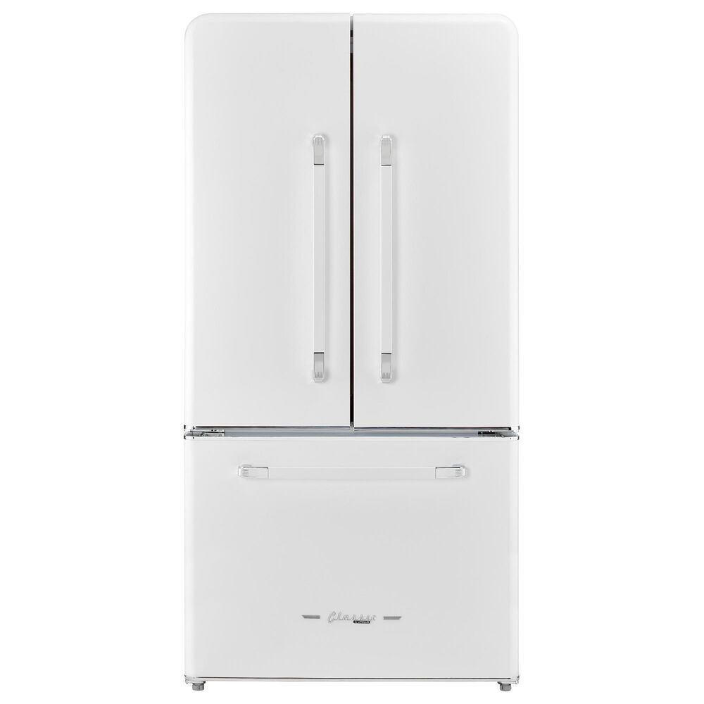 Unique Appliances Classic Retro 21.4 Cu. Ft Frost Free Counter Depth French Door Refrigerator in Marshmallow White, , large
