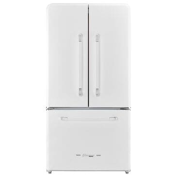 Unique Appliances Classic Retro 21.4 Cu. Ft Frost Free Counter Depth French Door Refrigerator in Marshmallow White, , large
