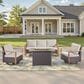Sunwell Garden 4-Piece Patio Fire Pit Set in Beige, , large