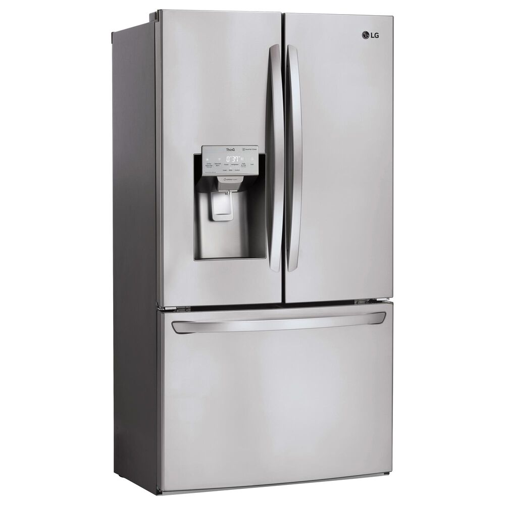 LG 26 Cu. Ft. 3-Door French Door Refrigerator with SmartThinQ in Stainless Steel with Dual Icemaker, , large