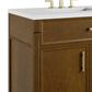 James Martin Bellshire 36" Single Bathroom Vanity in Honey Oak with 3 cm White Zeus Silestone Top and Rectangular Sink, , large