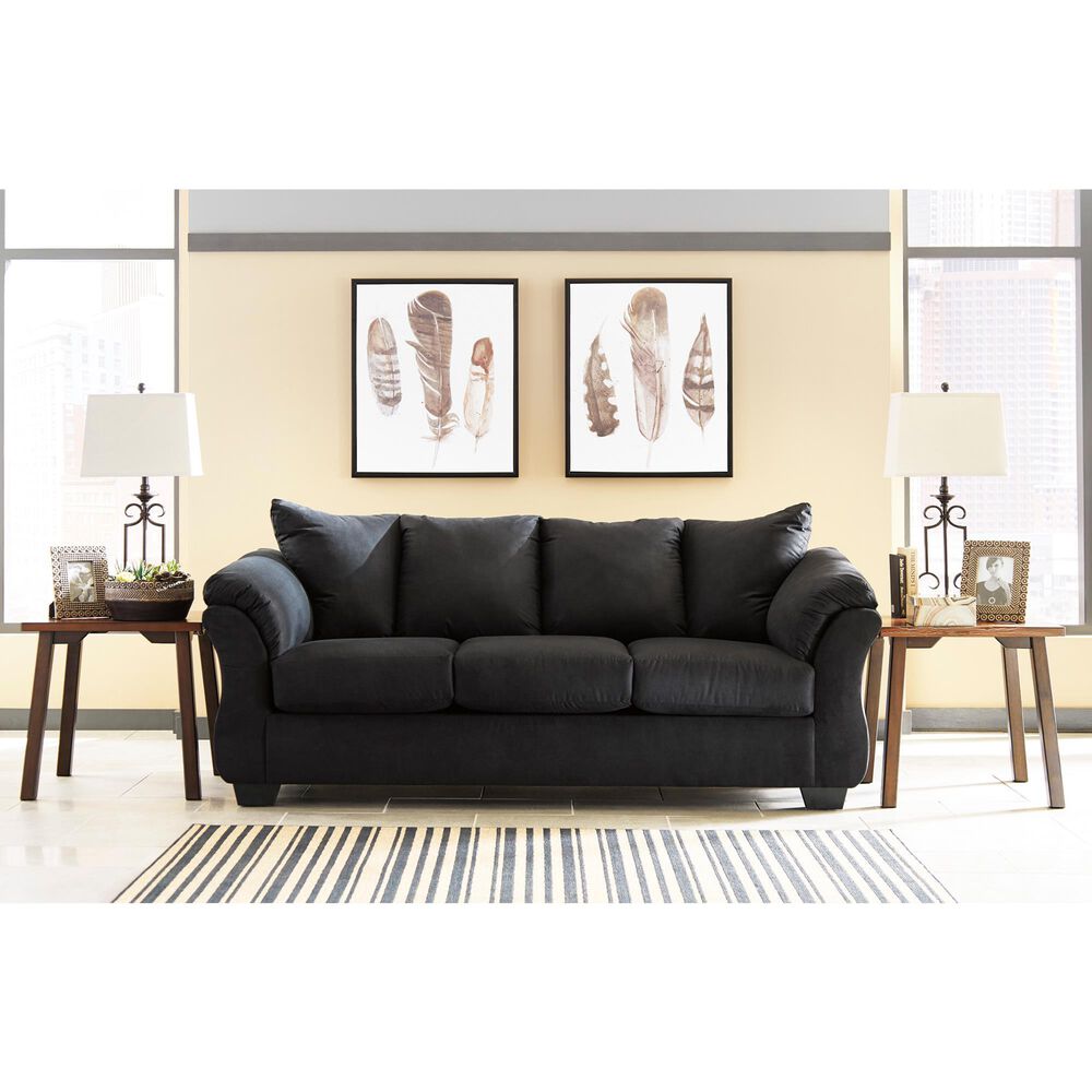 Ashley Darcy Stationary Sofa in Black, , large
