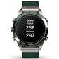 Garmin MARQ 2 Golfer AMOLED Smartwatch Silver Grade 5 Titanium Bezel Case with Green Nylon Band, , large