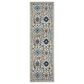 Safavieh Evoke EVK210C 2"2" x 11" Ivory and Blue Indoor/Outdoor Runner Rug, , large