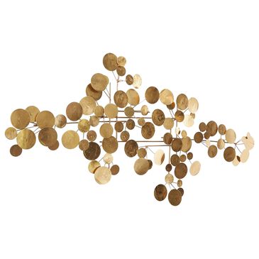 Maple and Jade 31" x 61" Abstract Wall Decor in Gold, , large