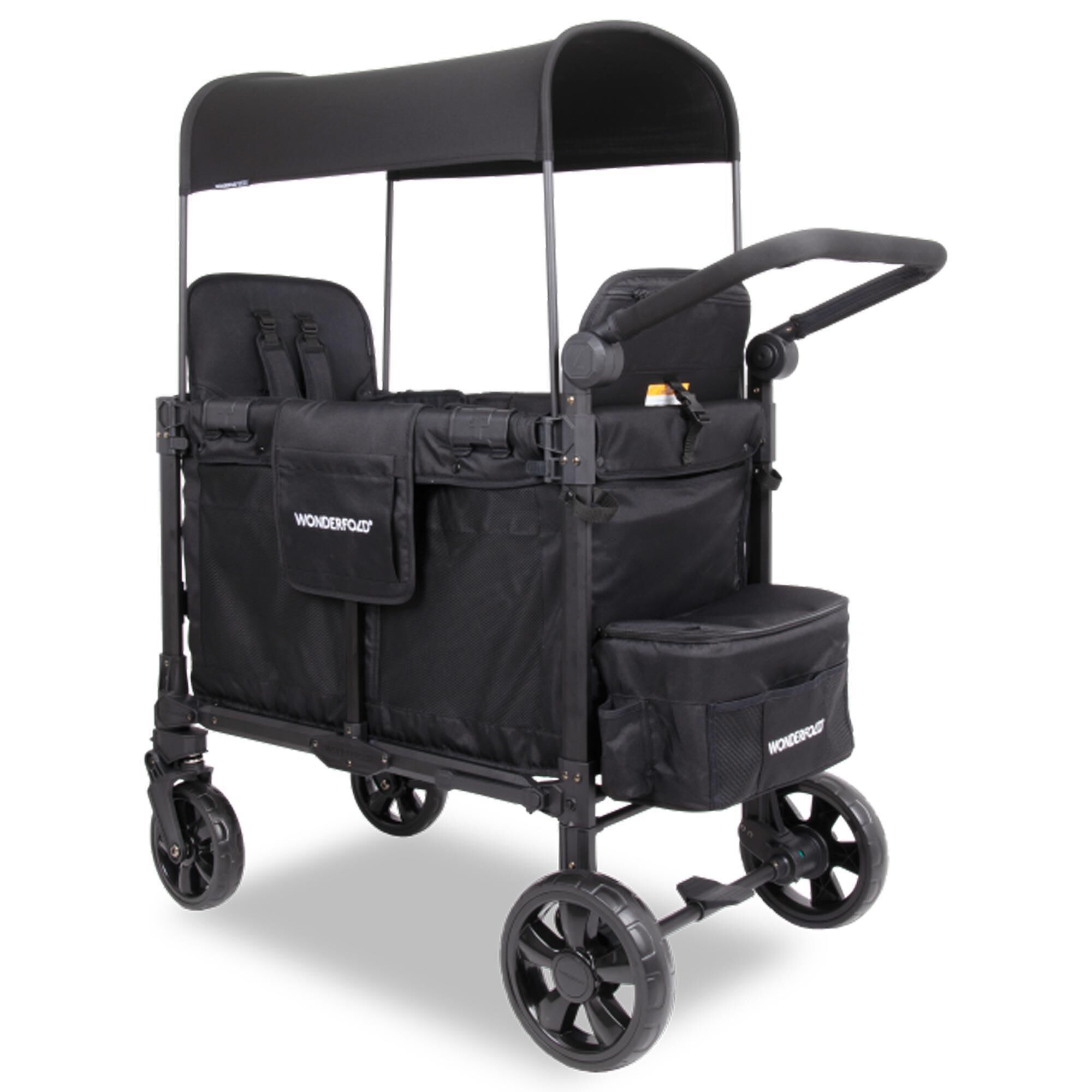 ★三連休値引★未使用★ワンダーフォールドエリートWonderfold ELITE Wonderfold Elite Pro 2-Seater Stroller Wagon in Jet Black