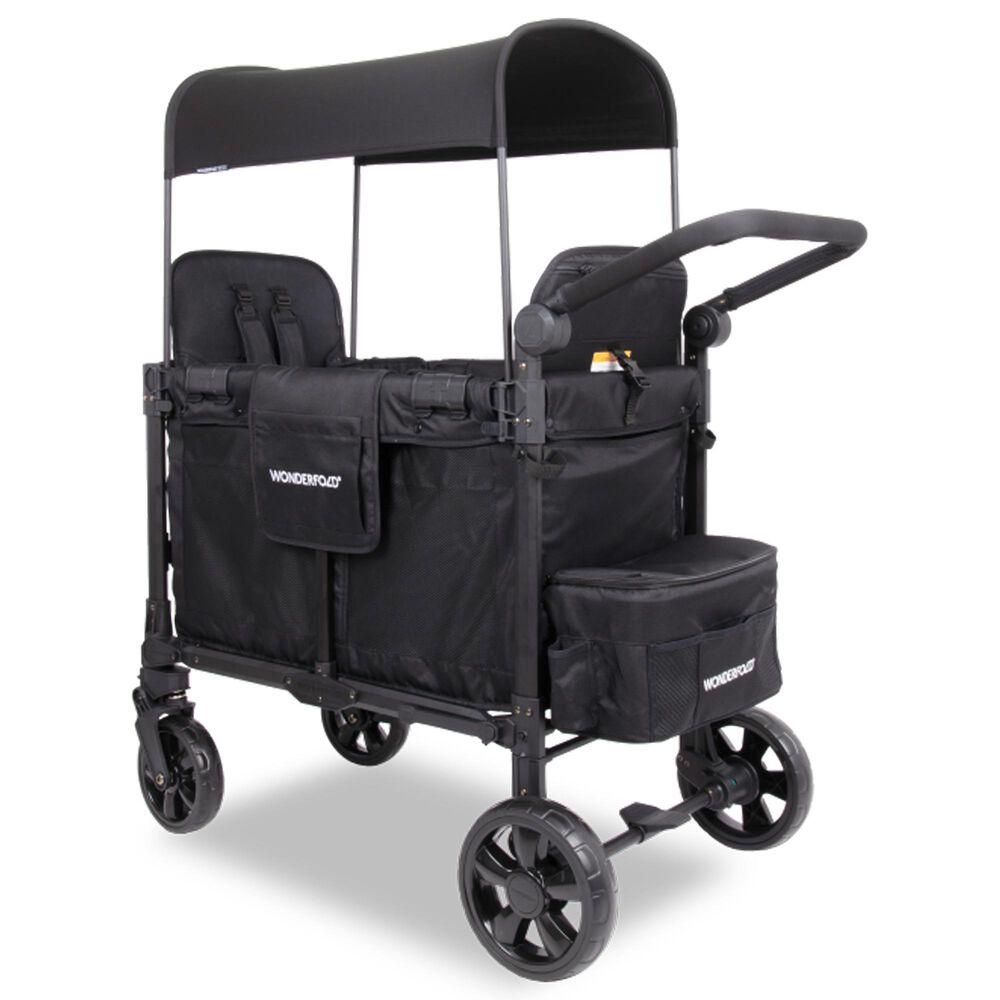Wonderfold Elite Pro 2-Seater Stroller Wagon in Jet Black, , large