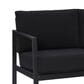 Linon Home Decor Holland Outdoor Sofa with Black Cushions in Black, , large