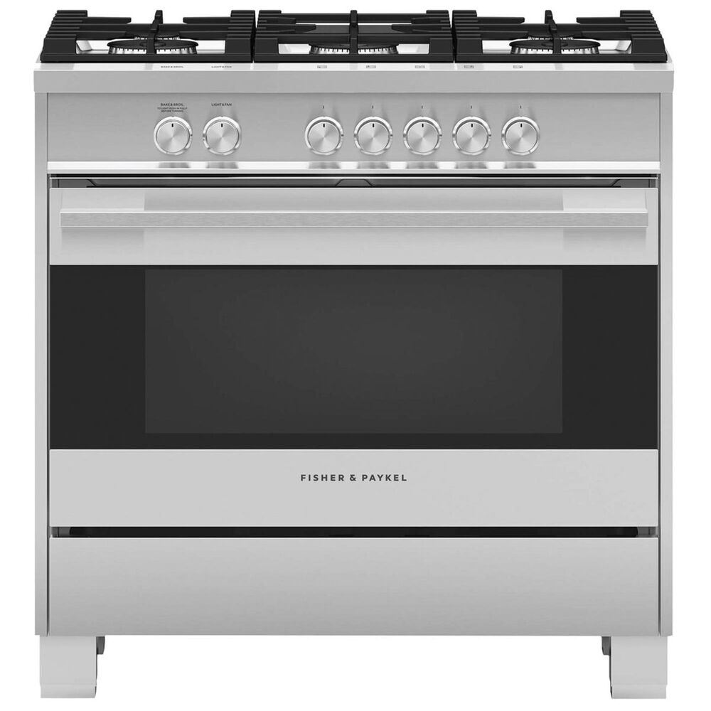 Fisher & Paykel 36" Freestanding Dual Fuel Ranges in Stainless Steel, , large