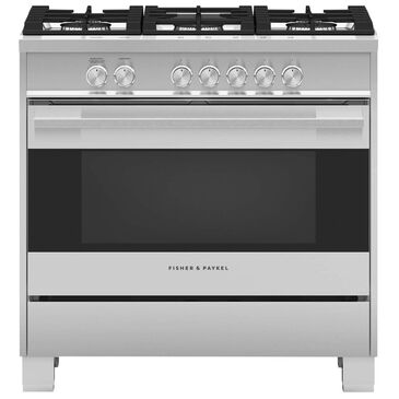 Fisher & Paykel 36" Freestanding Dual Fuel Ranges in Stainless Steel, , large