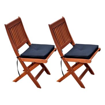 CorLiving Miramar Outdoor Folding Chair in Cinnamon Brown -Set of 2, , large