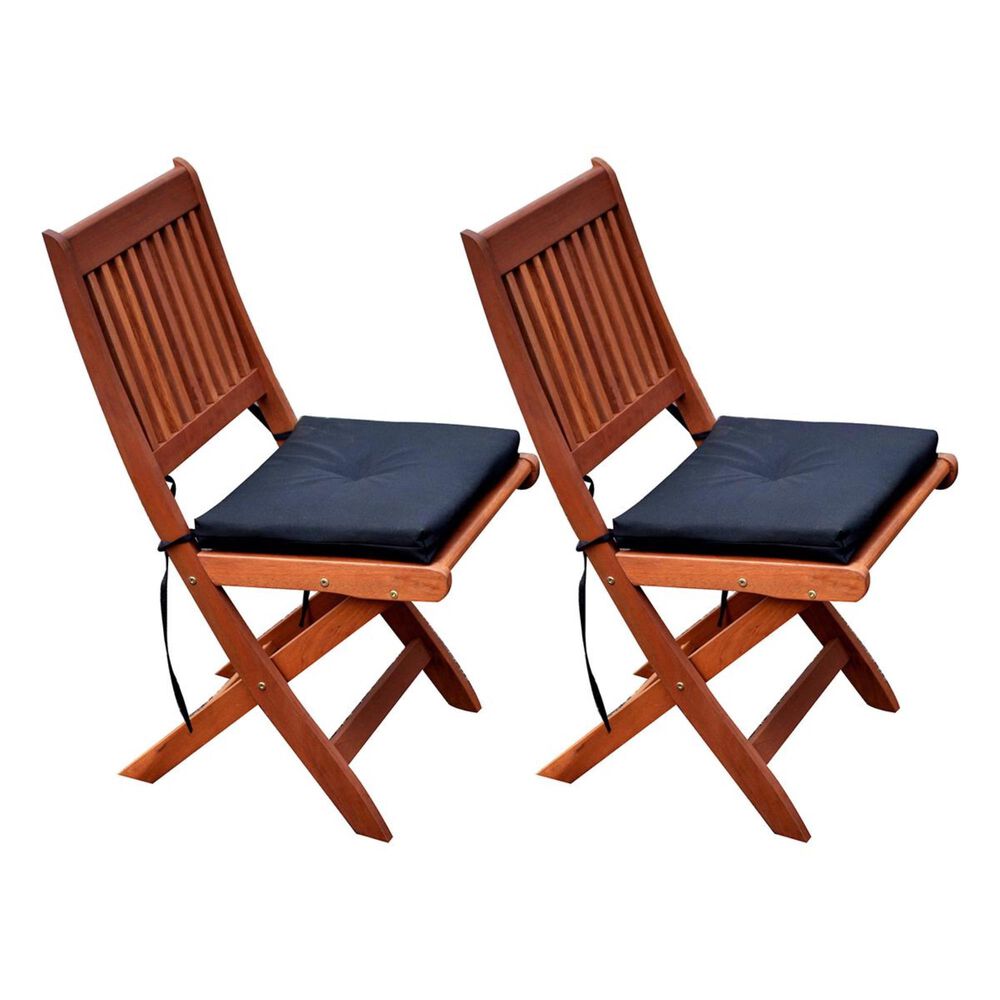 CorLiving Miramar Outdoor Folding Chair in Cinnamon Brown -Set of 2, , large