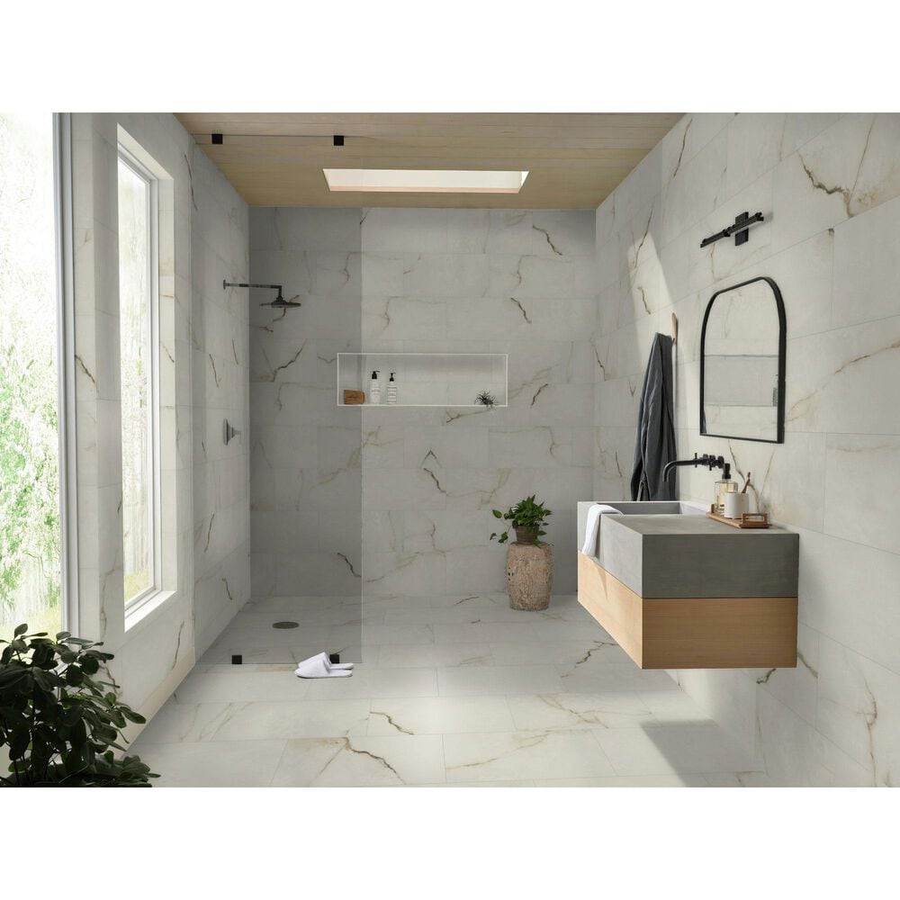 Shaw Astoria Oyster 24" x 48" Polished Porcelain Tile, , large