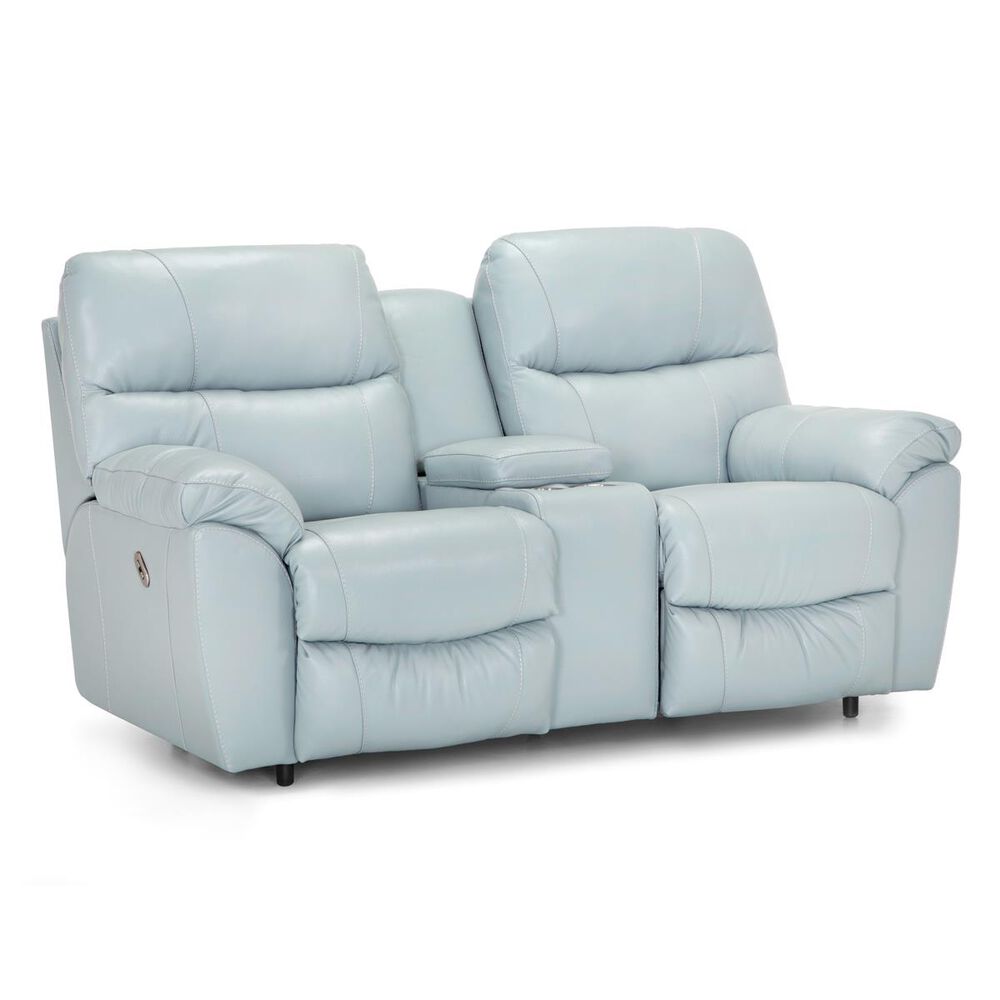 Moore Furniture Cabot Power Reclining Loveseat with Integrated USB Port in Bison Aqua, , large