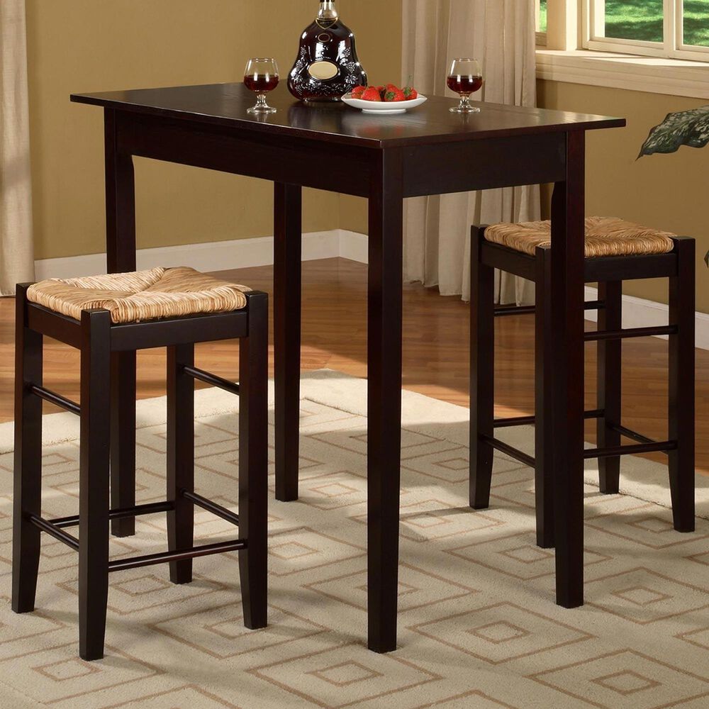 Linden Boulevard Marnie Tavern Pub Table Set in Espresso, , large