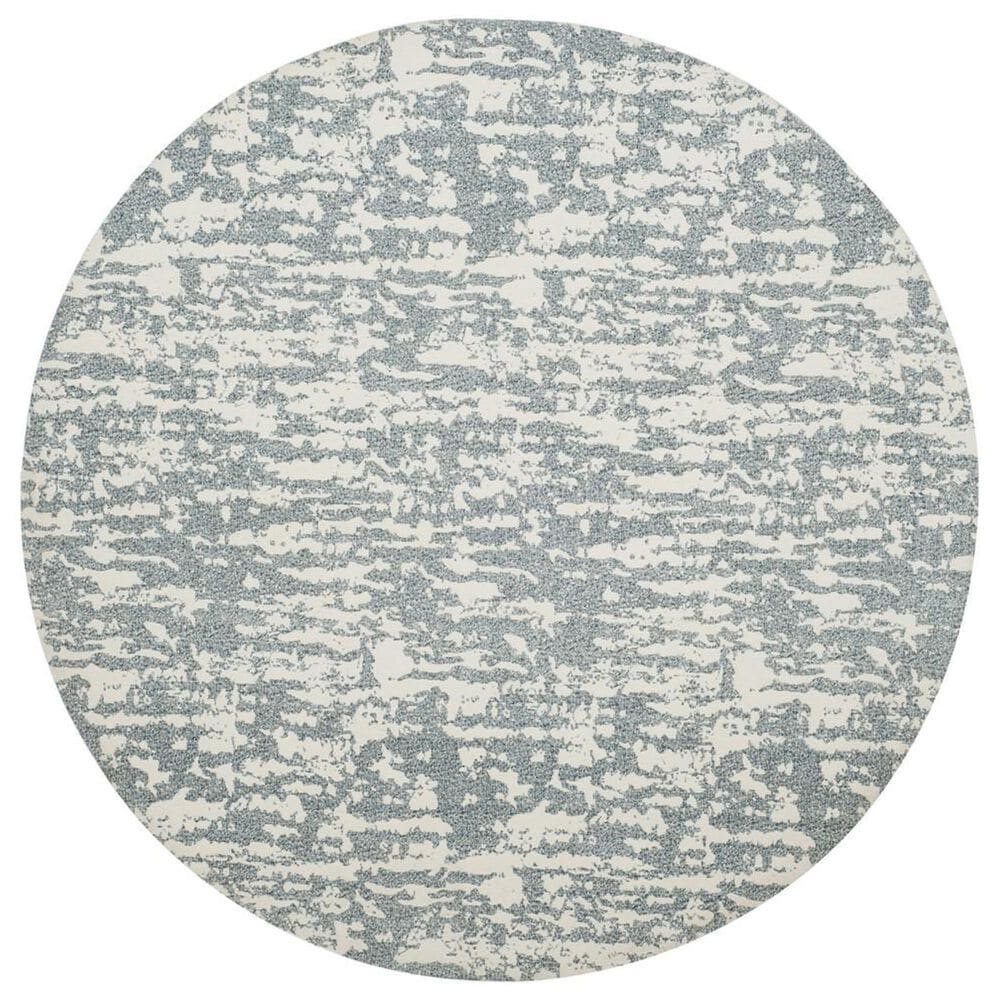 Safavieh Marbella MRB631C 6" Round Blue and Ivory Area Rug, , large