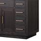 Lexora Home Abbey 48" Single Bathroom Vanity in Black Oak with 2 cm White Cultured Marble Top and Rectangular Sink, , large
