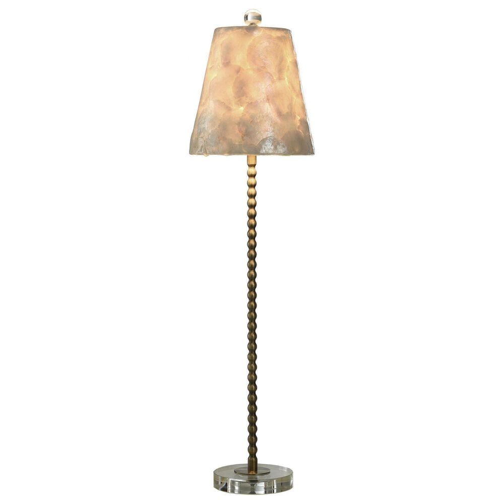 Flair Industries Capiz Slim Buffet Lamp in Aged Brass, , large