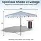 HOMLUX 10" Patio Umbrella with Lights in Gray, , large