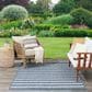 Nourison Positano POS03 Navy and Ivory 7" x 10" Indoor/Outdoor Area Rug, , large