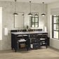 James Martin Vanities Lorelai 72" Double Vanity in Black Onyx with 3 cm Eternal Jasmine Pearl Quartz Top, , large