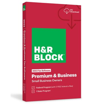 H&R Block Premium and Business Tax Software 2022, , large