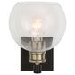 Uttermost Kent 1-Light Wall Sconce in Matte Black and Antique Brass, , large