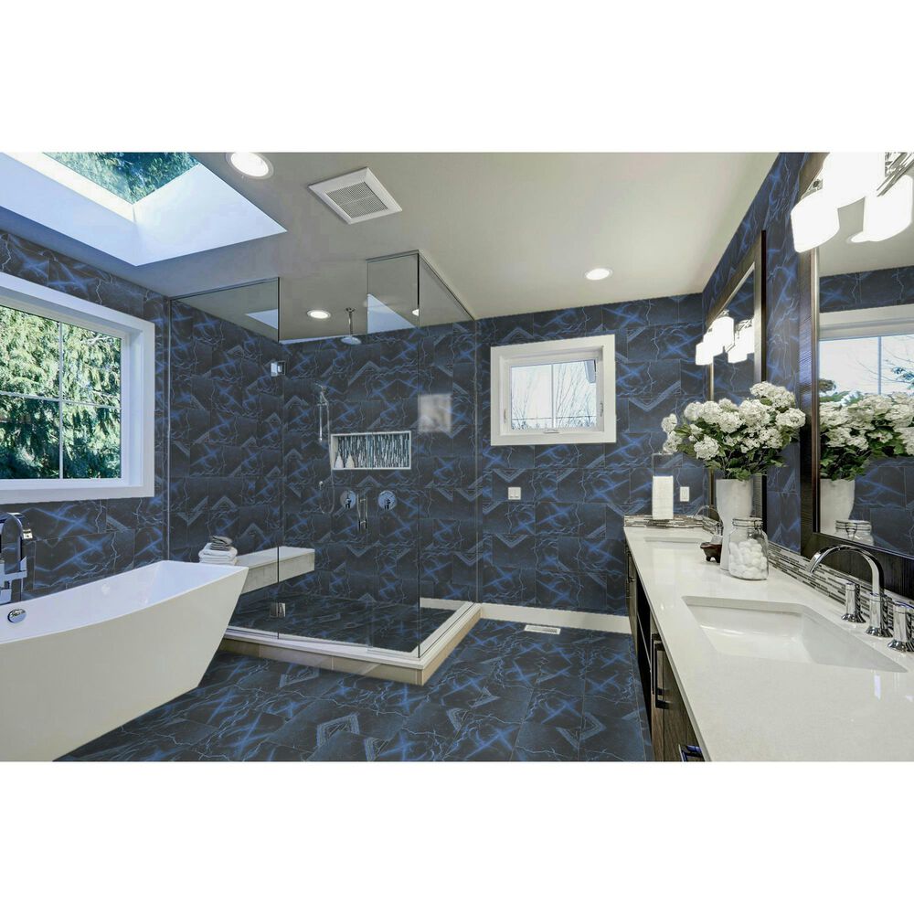 Emser Parkview Blue 12&quot; x 24&quot; Matte Porcelain Tile, , large