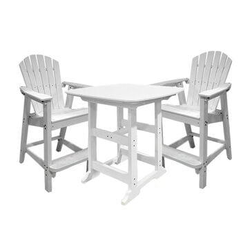 Oceanside 3-Piece Pub Set in White, , large