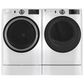 GE Appliances 4.8 Cu. Ft. Front Load Washer and 7.8 Cu. Ft. Electric Dryer Laundry Pair with Riser in White, , large
