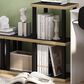 HOMLUX 3-Cube Display Bookshelf in Americano and Black, , large