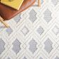 Safavieh Martha Stewart Lucia Shag MSR0728A 2"6" x 3"9" White and Light Grey Area Rug, , large