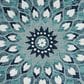 L&R Resources Sinuous Feathering Floral 4" Round Blue, Navy, Teal and White Area Rug, , large