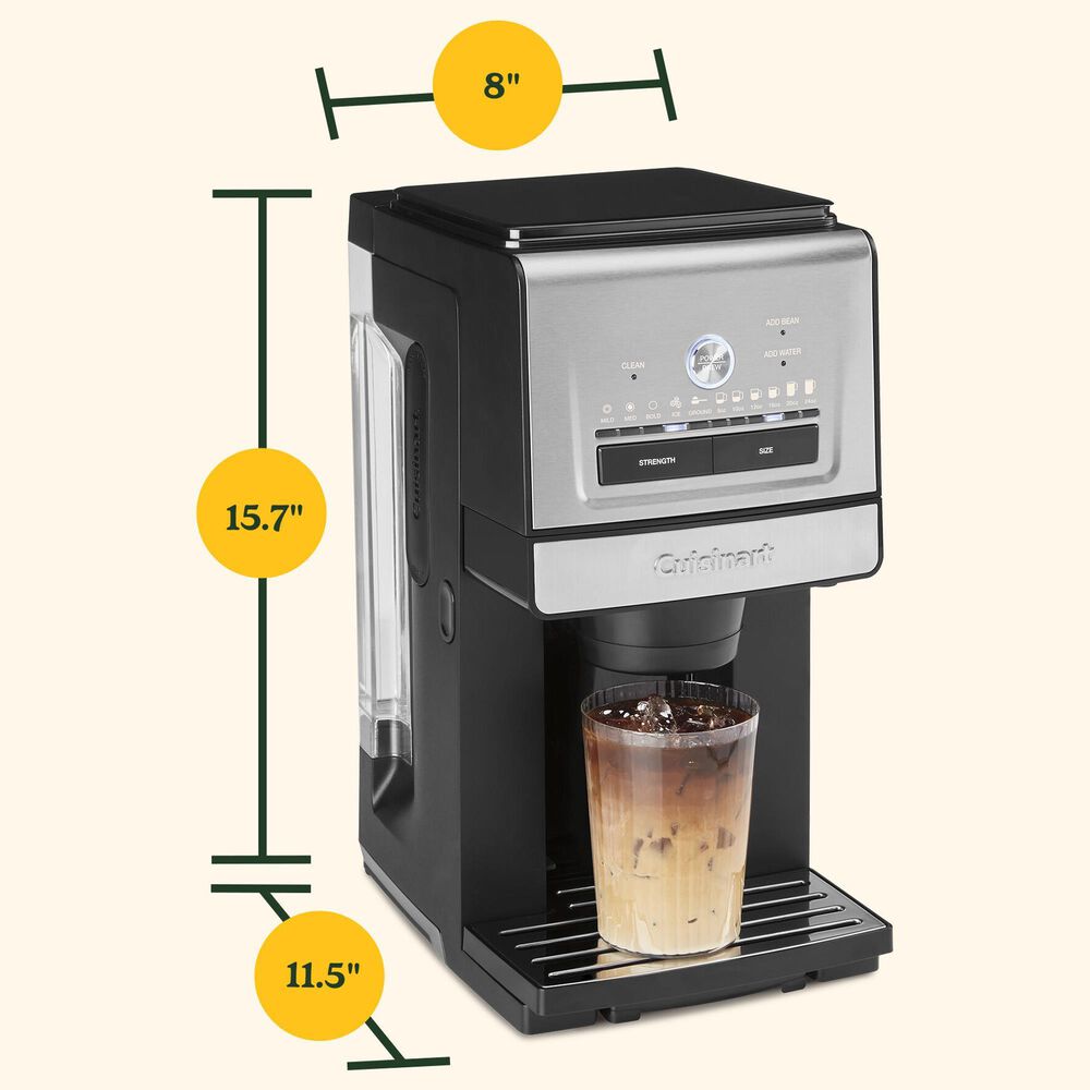 Cuisinart Custom Grind and Brew Single-Cup Coffee Maker in Black Stainless, , large