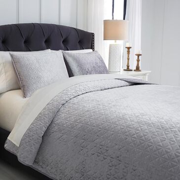 Signature Design by Ashley Maryam Queen Coverlet Set in Gray, , large