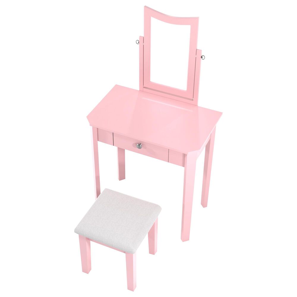 Furniture of America Osborne 3 Piece Vanity Set in Pink, , large