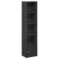 HOMLUX 5-Tier Shelf Bookcase with Door Storage Cabinet in Blackwood, , large