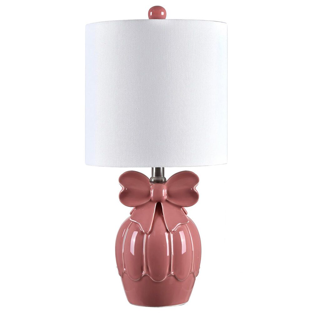 Slatehouse 19.5" Ceramic Bow Table Lamp in Red, , large