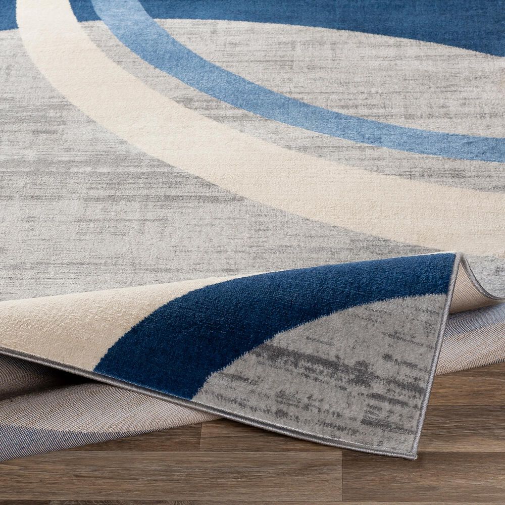 Surya Monaco MOC-2320 2&#39; x 3&#39; Navy, Silver Gray and Cream Scatter Rug, , large