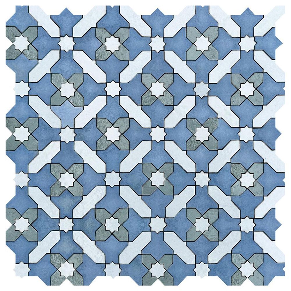 Soho Studio Alpana Safi River 11.81" x 11.81" Cement and Lava Stone Mosaic Sheet, , large