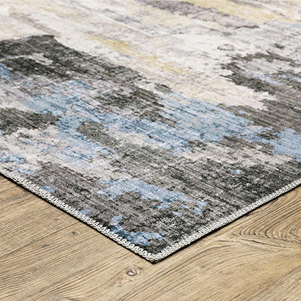 Oriental Weavers Malibu MAL01 2&#39; x 8&#39; Ivory and Grey Runner, , large