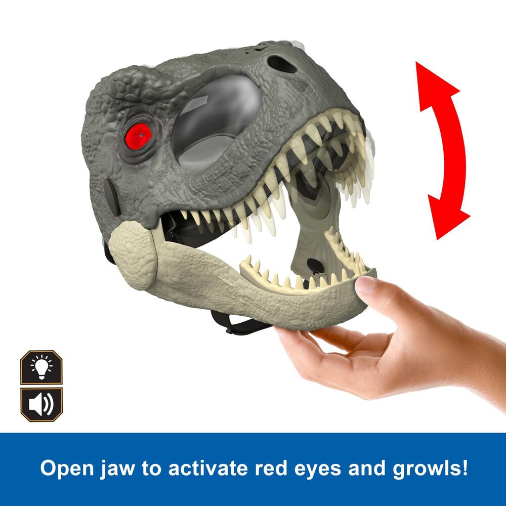 Mattel Rebirth T-Rex Rage N Roar Mask with LED Light Up Eyes, , large
