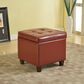 Kinfine Tufted Square Ottoman in Dark Red, , large