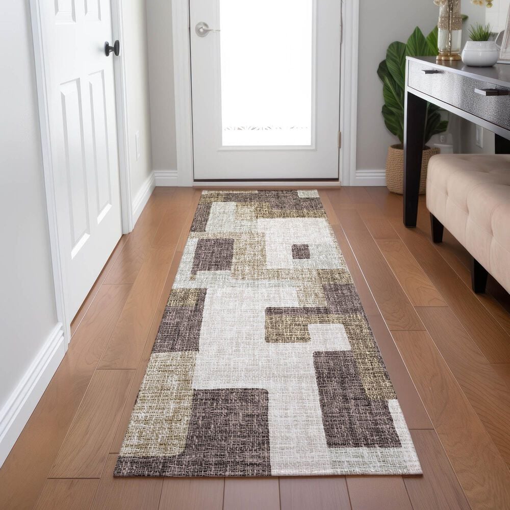 Dalyn Rug Company Portico PO3 Brown 2&#39;3&quot; x 7&#39;6&quot; Runner, , large